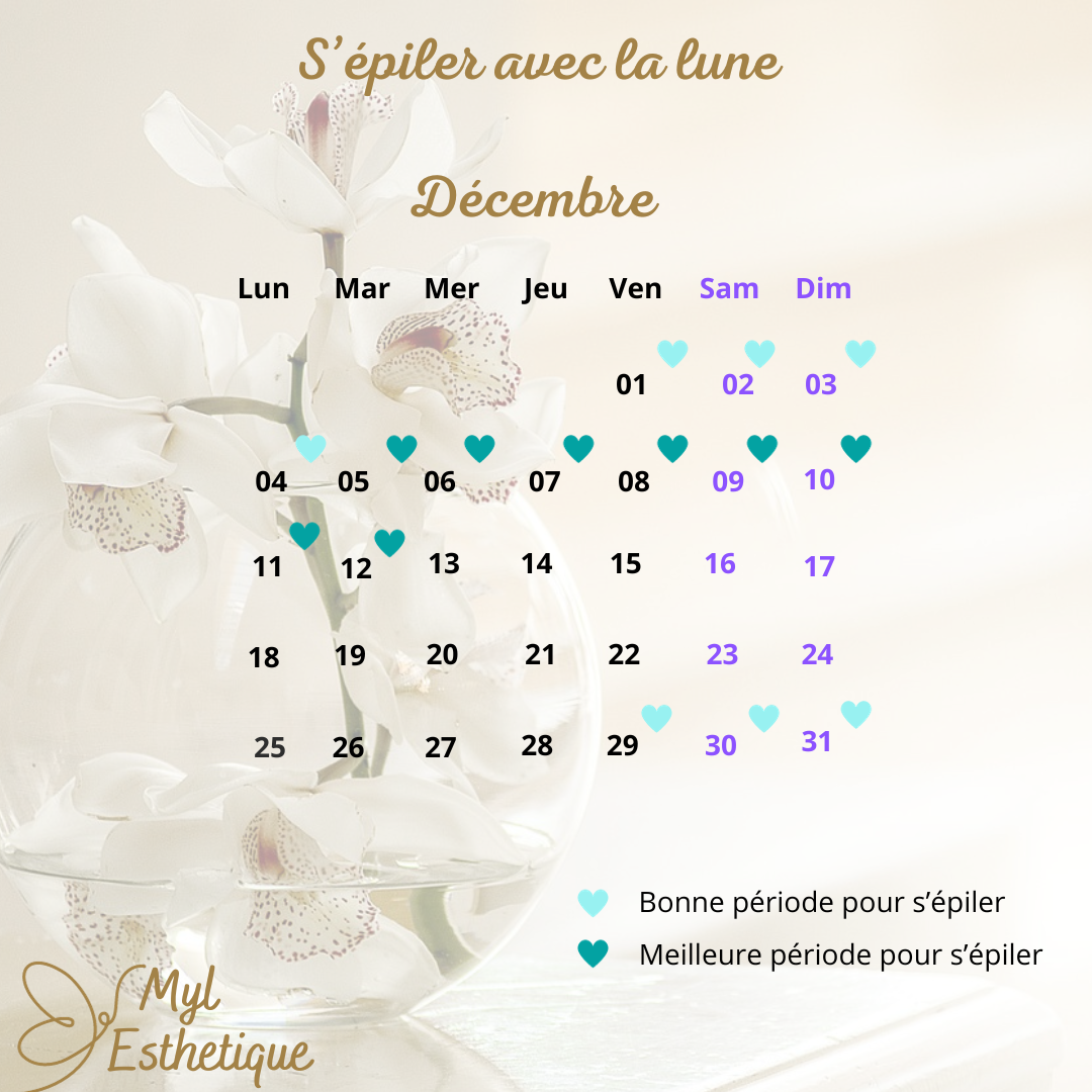 calendrier épilations décembre actualités